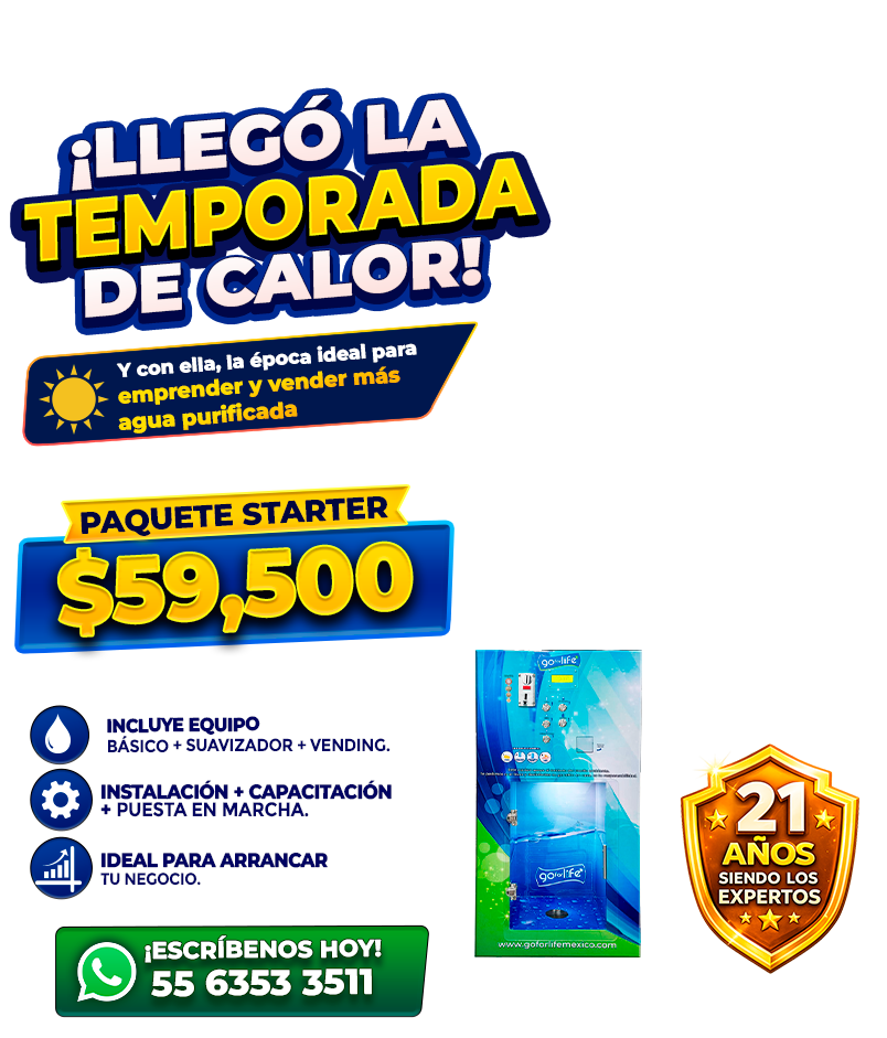 ¡Llegó la temporada de calor! Paquete starter $59,500 - Go For Life México
