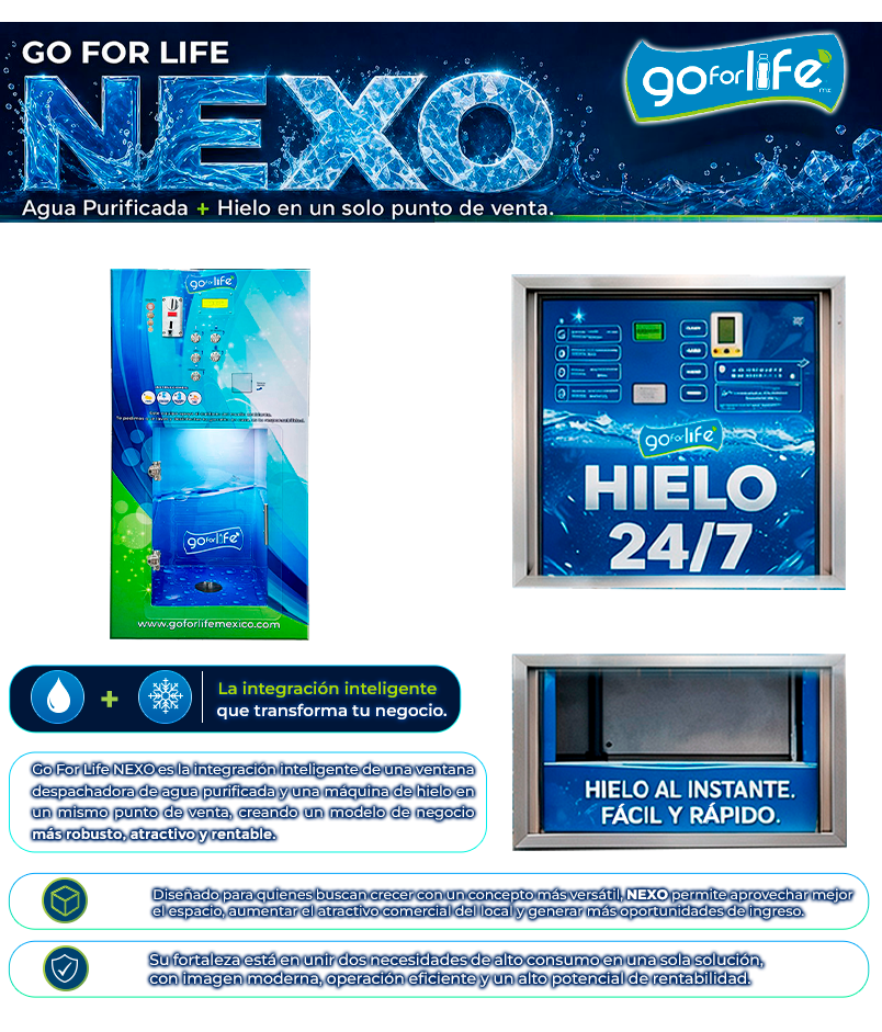 GO FOR LIFE NEXO - Agua Purificada + Hielo